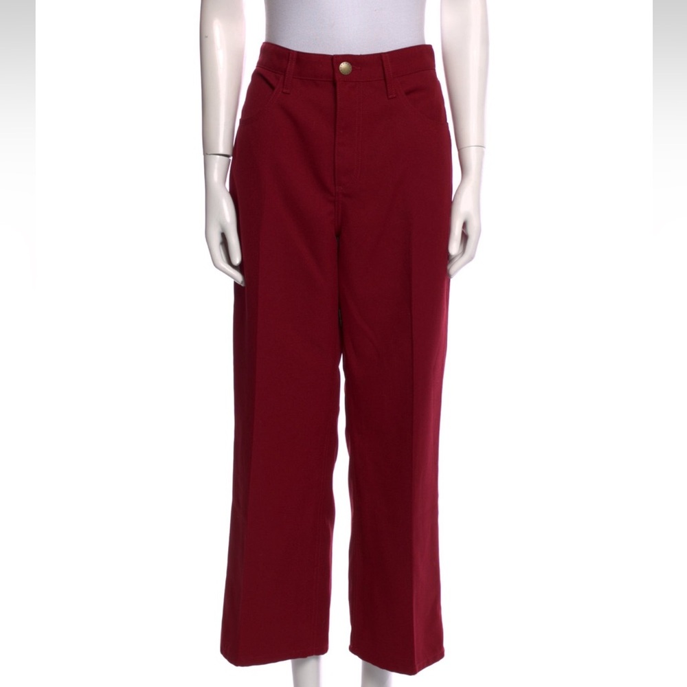 Gorgeous red wide leg trousers from The Great